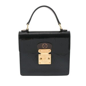 Louis Vuitton Vernis Spring Street Noir Black Ivory White Monogram Handbag
